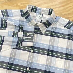 LL Bean Traditional Fit Shirt Men’s 16 1/2 33 Button Down Cotton Plaid
